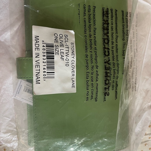 Green Leather Clutch - Picture 5 of 6